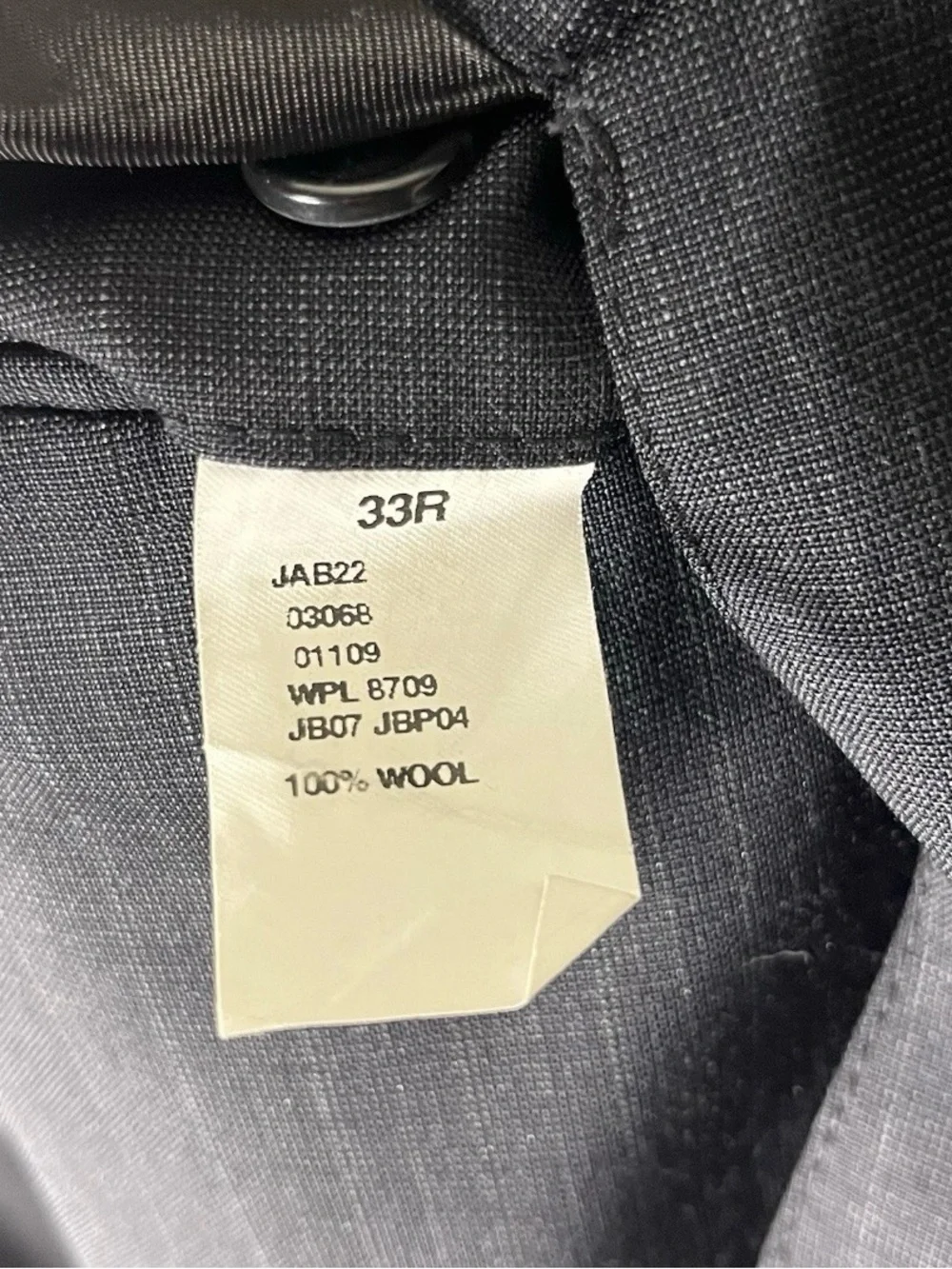 Jos. A. Bank Charcoal Pinstripe Two-Button Suit 39R 33x30